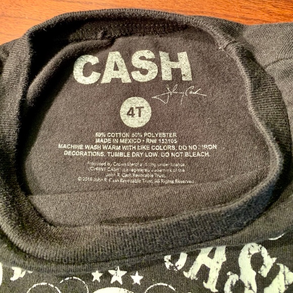 Toddler Johnny Cash The Man In Black Tee - Picture 2 of 3